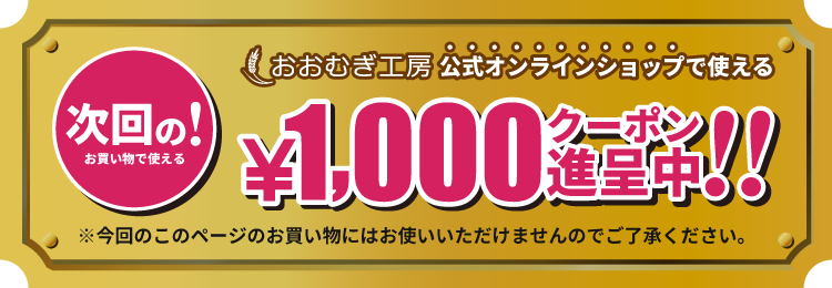 1,000円クーポン進呈中