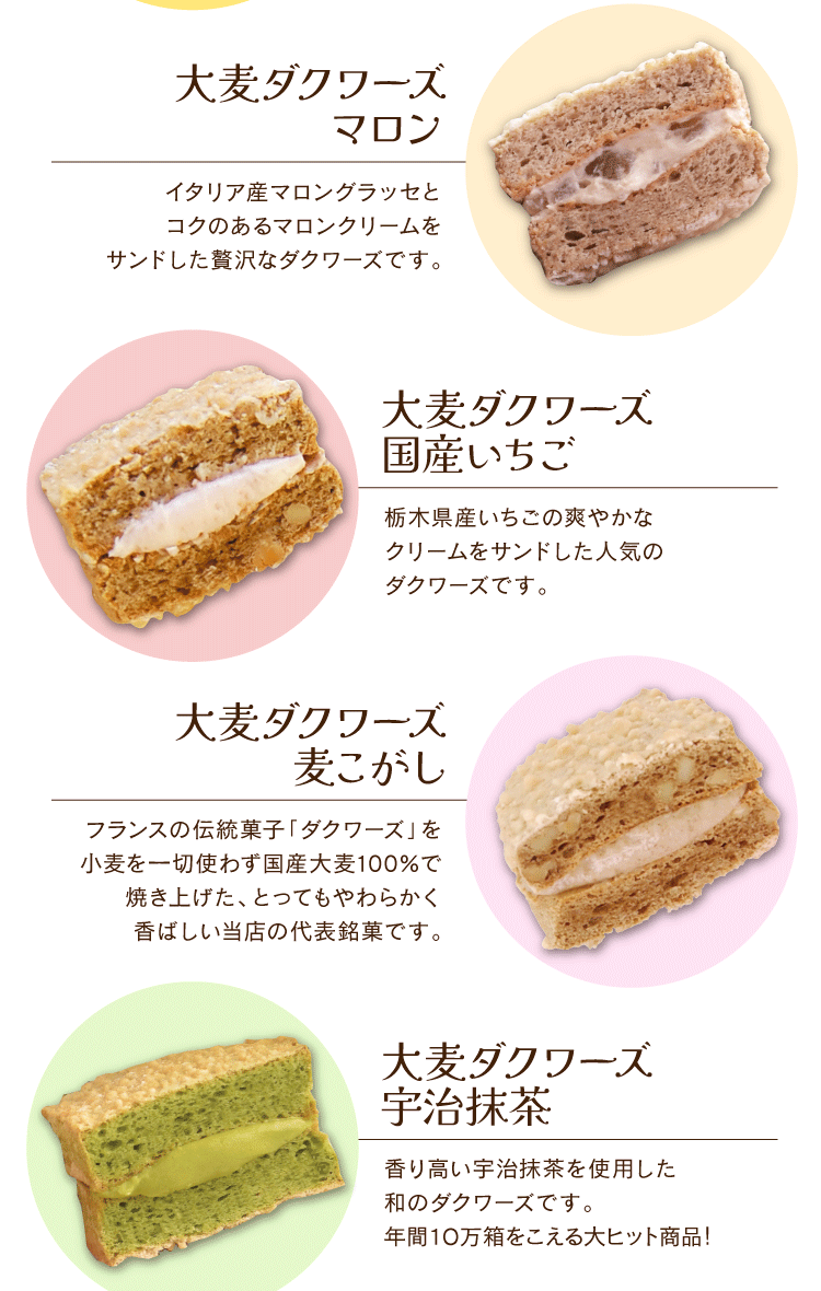 大麦のお菓子セット説明